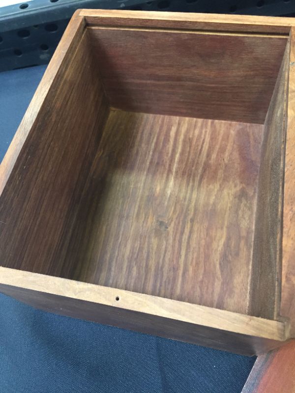 Photo 2 of WOODEN STORAGE BOX APPROX 8X9