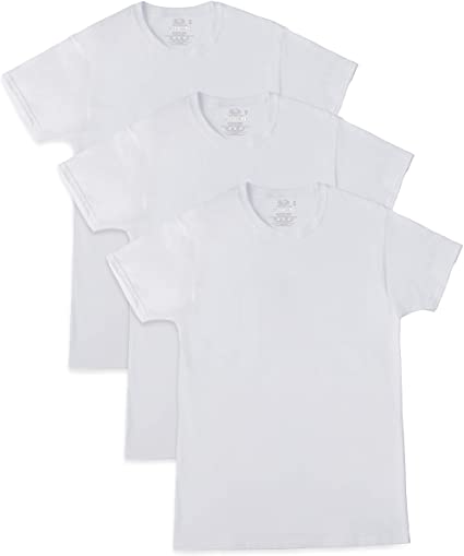 Photo 1 of Fruit of the Loom Men's 3-Pack Breathable Crew T-Shirt, white ice, X-Large

