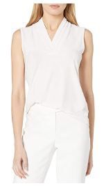 Photo 1 of Anne Klein Women's Solid Triple Pleat Top