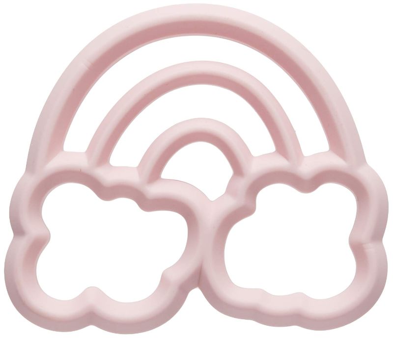 Photo 1 of Itzy Ritzy Silicone Baby Teether - BPA-Free Infant Teether with Easy-to-Hold Design & Textured Back Side to Massage & Soothe Sore, Swollen Gums, Rainbow