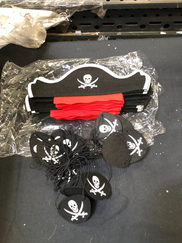 Photo 1 of kids pirate hat and eye patch 18 pack 