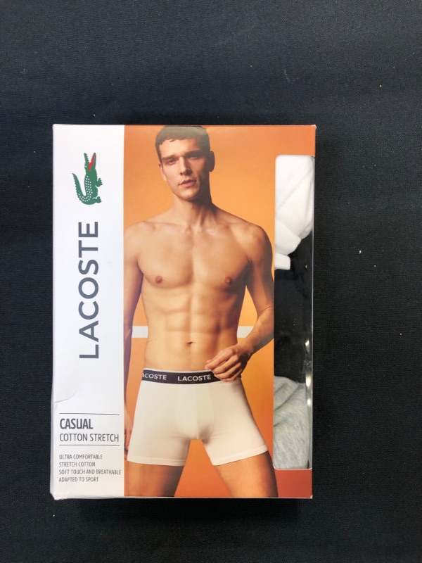 Photo 1 of Lacoste Men's Casual Classic 3 Pack Cotton Stretch Boxer Briefs
