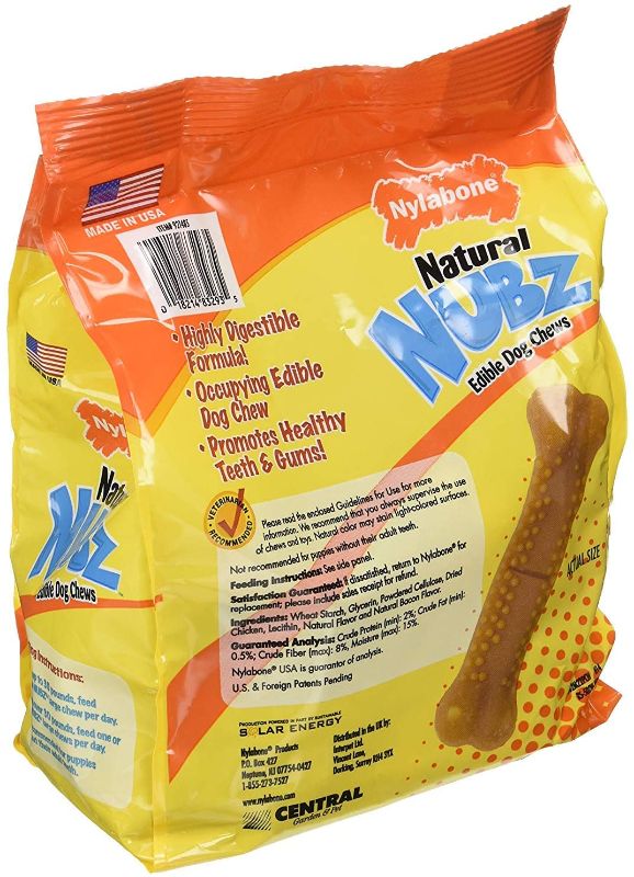 Photo 1 of (pack of 2) Nylabone Natural Nubz Edible Dog Chews 22ct. (2.6lb/bag) -Total 5.2lb (Limited Edition)
bb: 5/28/23