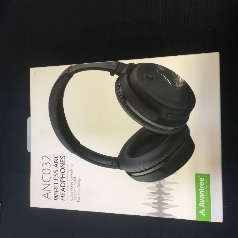 Photo 4 of Avantree Aria Bluetooth 5.0 Noise Cancelling Headphones Headset for Music & Calls, Dual Microphone, Boom Mic & Built-in Mic, Comfortable 35H, Over Ear Wireless & Wired for Phone PC Computer Laptop
