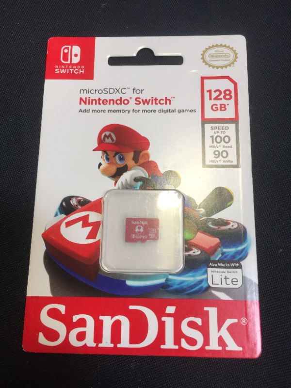 Photo 2 of SanDisk 128GB microSDXC-Card, Licensed for Nintendo-Switch - SDSQXAO-128G-GNCZN
