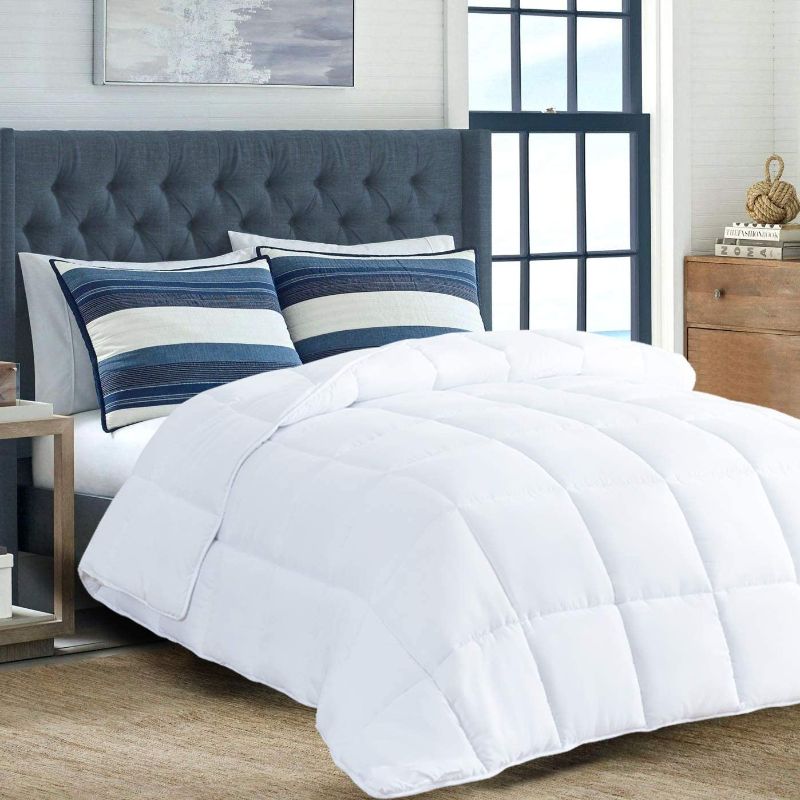 Photo 1 of downluxe All-Season Down Alternative Comforter - Quilted Duvet Insert with Coner Tabs - Plush Microfiber Fill - Queen
