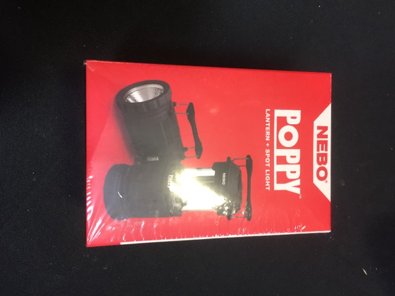 Photo 2 of NEBO Poppy Powerful 300 Lumen Lantern & Spot Light | Rubberized Impact- Resistant Body With Adjustable Handle | Black
