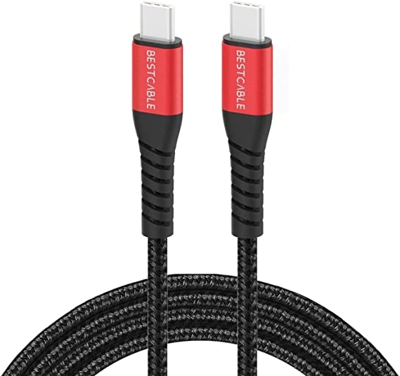 Photo 1 of BEST CABLE USB CtoUSB C Cable {2M 6.6FT 2-Pack} 100W 20V/5A PD Fast Charging Cable Lead with E-Mark Chip Compatible for MacBook,iPadPro,SamsungNote10 S20.More (Black)
