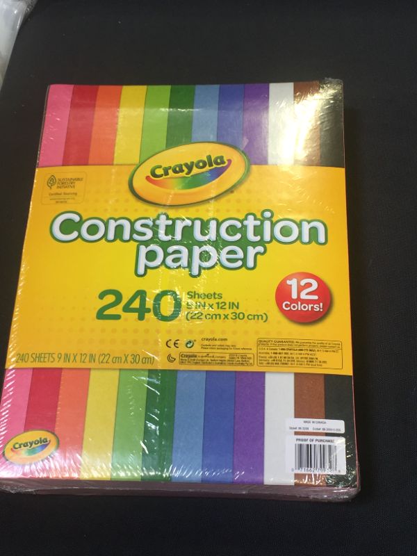 Photo 2 of Crayola Bulk Buy Construction Paper Pad 9 inch x 12-240 Sheets Pack

