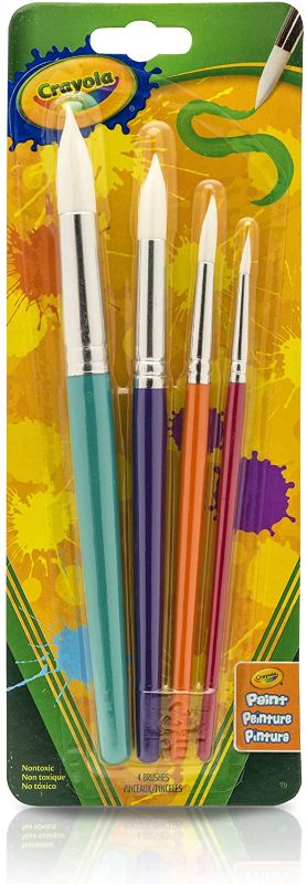 Photo 1 of Crayola Kids Paint Brushes, 4 Count 2 pack