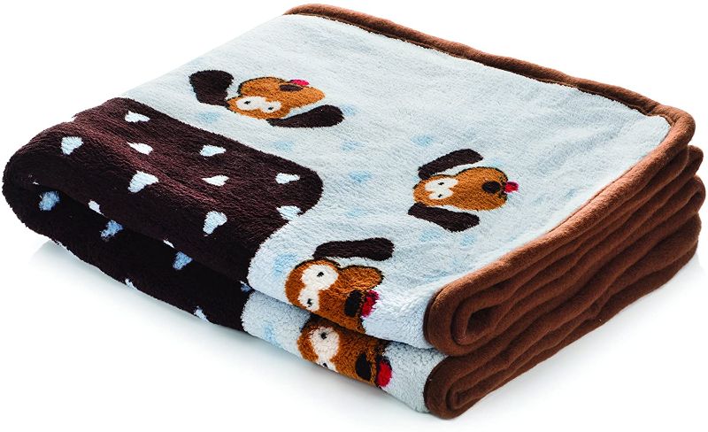 Photo 1 of Snuggle Puppy Blanket for Pets - Extra Soft and Long Lasting - Blue Pattern
