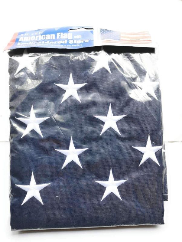 Photo 1 of American Flag with Embroidered Stars(60,000stitch) 3 Ft X 5 Ft
