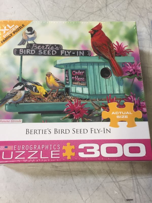 Photo 2 of EuroGraphics Bertie's Bird Seed Fly-in Puzzle (300-Piece), Multicolor
