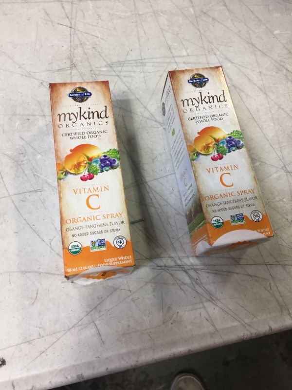 Photo 1 of Set of 2 Mykind Organics Vitamin C Organic Spray, Orange-Tangerine - 2 Oz