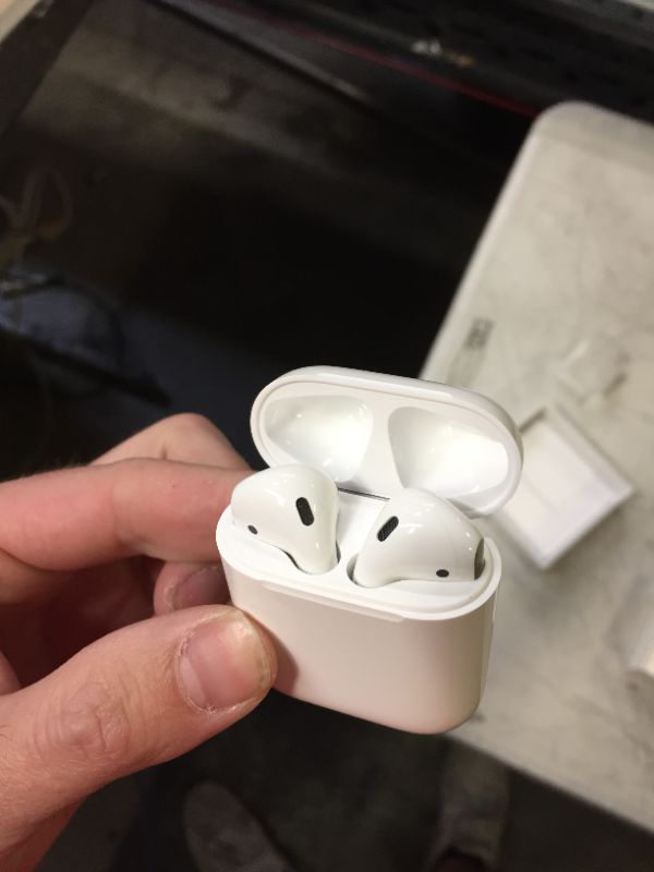 Photo 2 of Apple AirPods (2nd Generation) MV7N2AM/a with Charging Case - Stereo - Wireless - Bluetooth - Earbud - Binaural - in-ear