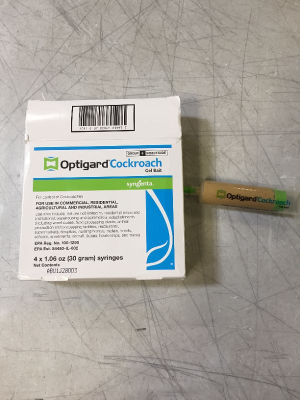 Photo 1 of OptiGard Roach Gel, 4 x 30-Gram Tubes