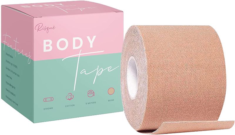 Photo 1 of Boob Tape, Breast Lift Tape for Contour Lift & Fashion | Boobytape Bra Alternative of Breasts | Body Tape for Lift & Push up in All Clothing Fabric Dress Types | Waterproof Sweat-Proof Bob Tape Beige
