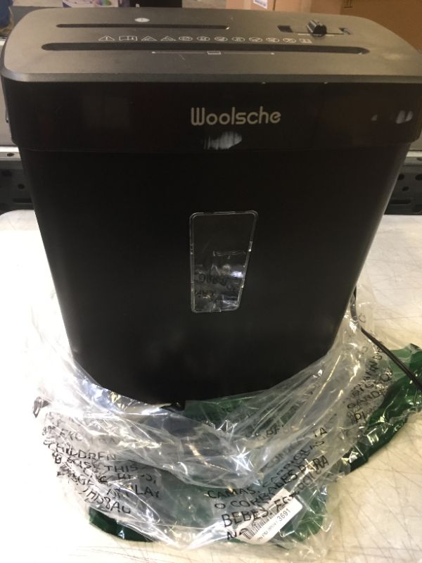 Photo 1 of WOOLSCHE PAPER SHREDDER
