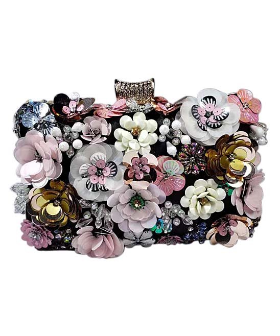 Photo 1 of Black Floral Clutch bag 