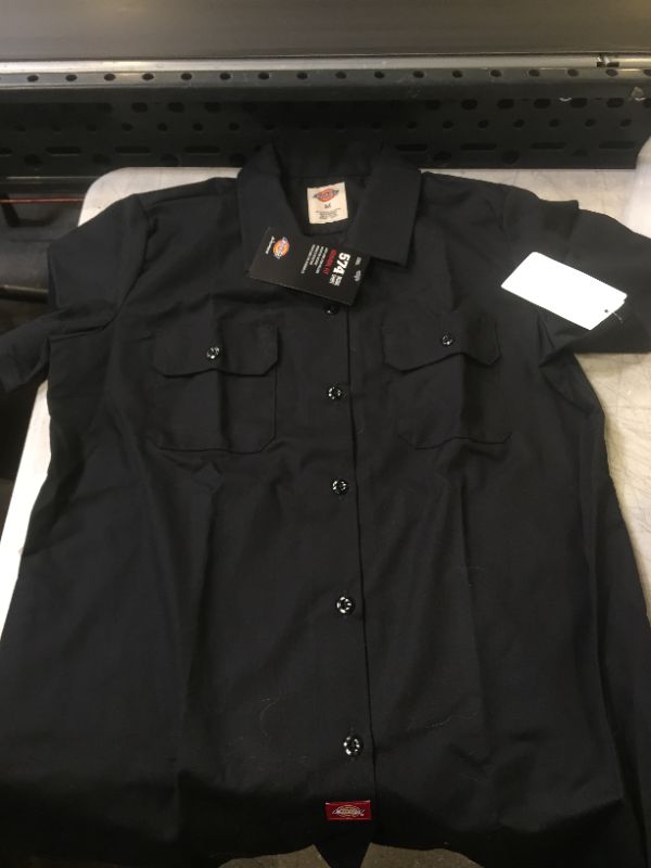Photo 1 of Dickies Women's Short Sleeve Work Shirt Black, Medium