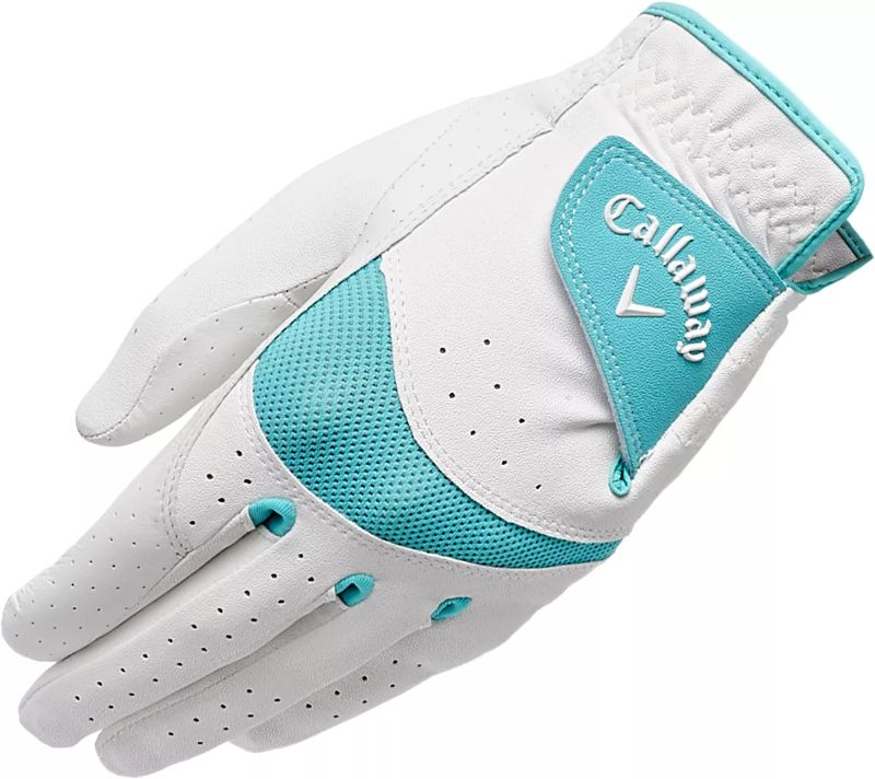 Photo 1 of CALLAWAY WOMEN'S GOLF GLOVE white teal M Left