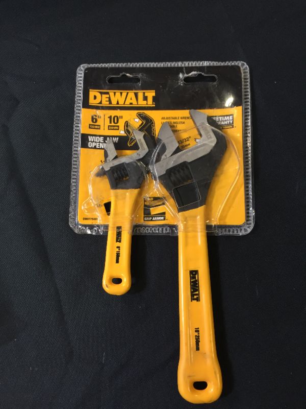 Photo 2 of "DeWALT DWHT75497 2 Piece Dip Grip Adjustable Wrench Pack"