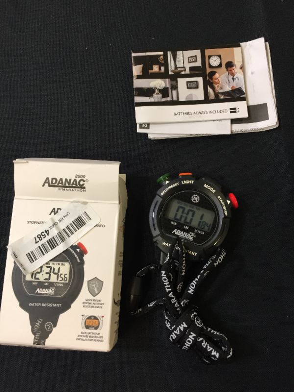 Photo 2 of ADANAC 8000 Professional Grade Digital Stopwatch with Tactile Feedback (Black)