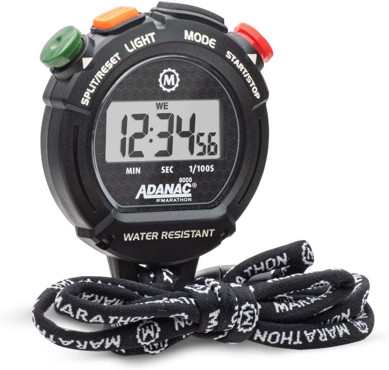 Photo 1 of ADANAC 8000 Professional Grade Digital Stopwatch with Tactile Feedback (Black)