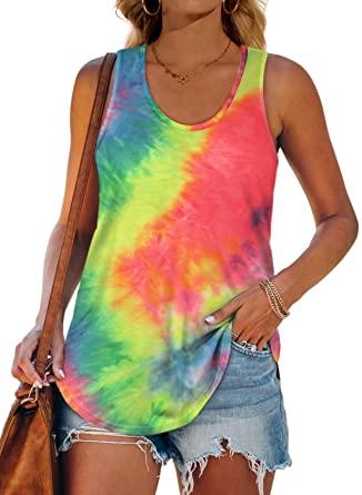 Photo 1 of -SIZE SMALL- XIEERDUO Womens Racerback Tank Tops Loose Fit Causal Summer U Neck
