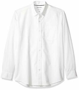 Photo 1 of Amazon Essentials Men's Regular-Fit Long-Sleeve Solid, White, Size X-Large Adult
