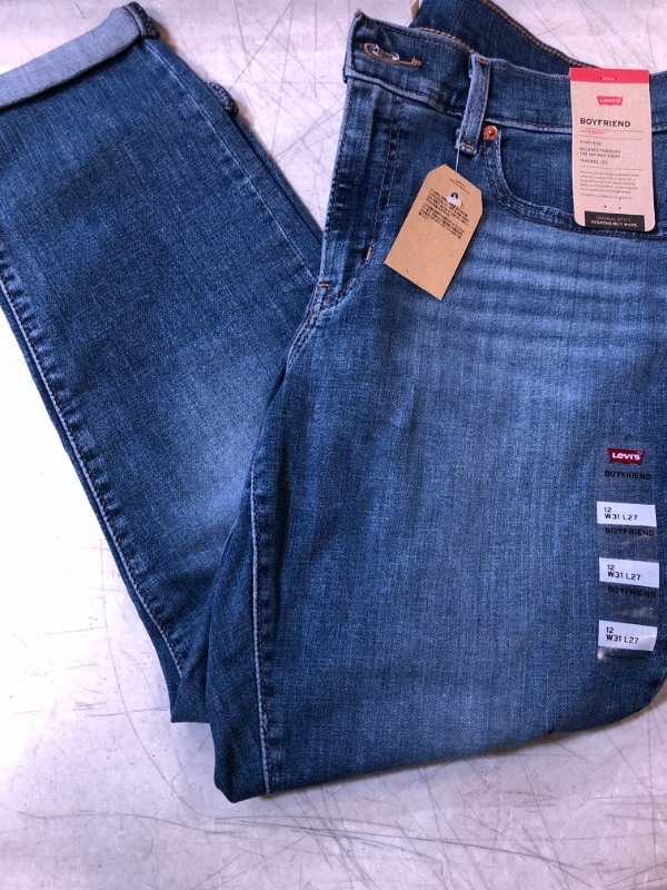 Photo 3 of -SIZE 12 (W31 L27)-, Levi's Women's New Boyfriend Jeans Ripped 
