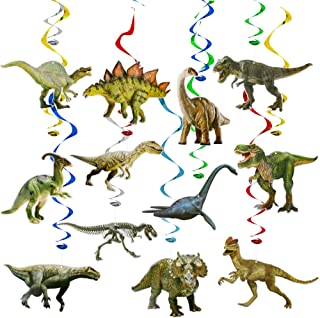 Photo 1 of Dinosaur Hanging Swirl 48 Ct Dinosaur Ceiling Decor Dinosaur Birthday Decorations For Boys Dinosaur Party