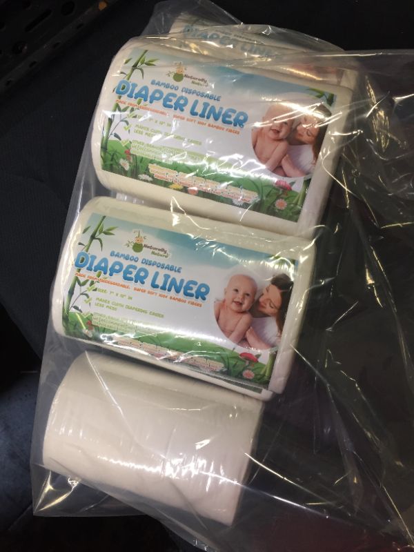 Photo 1 of Naturally Natures Bamboo Disposable Diaper Liners (6PK) 600 Sheets Gentle and Soft, Chlorine and Dye-Free, Unscented, Biodegradable Inserts (Set of 6)