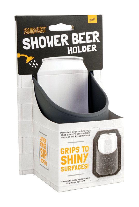 Photo 1 of Beer Can Holder Shower Caddy Silicone; Grey
