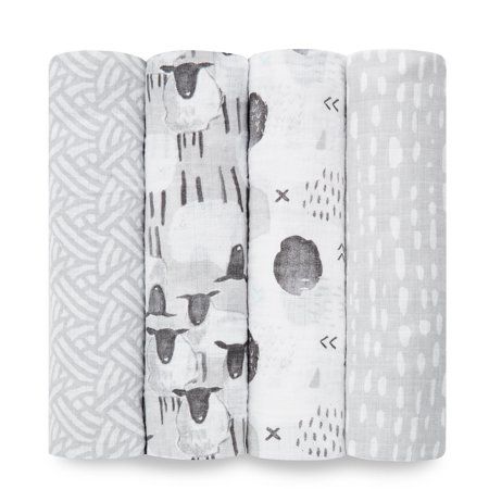 Photo 1 of Aden + Anais Essentials Aden Muslin Swaddles Pasture 4-pack