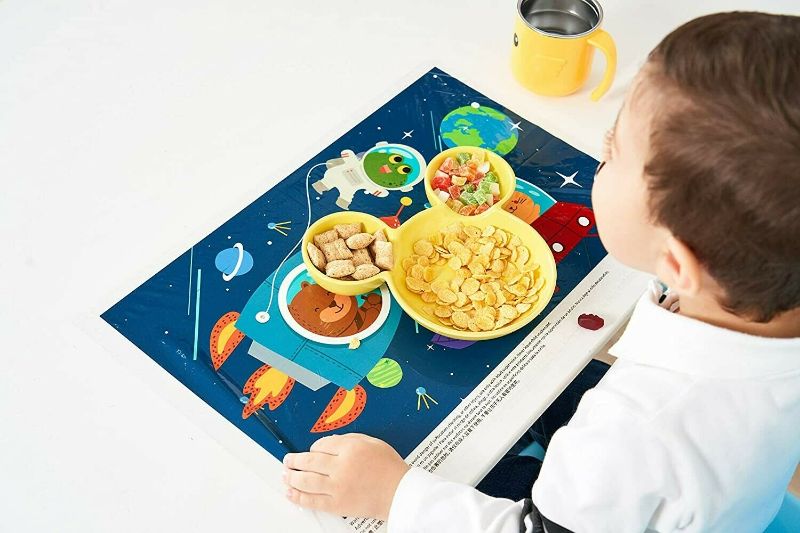 Photo 1 of 20 Count Disposable Placemats Table Topper Stick Placemats for Baby and Toddler 12x18in