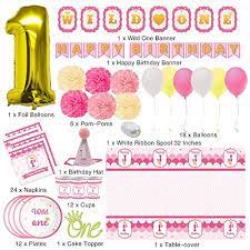 Photo 1 of JOYIN 1st Girl Birthday Supplies Decoration Wild Set