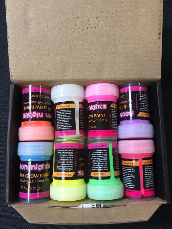 Photo 3 of 2-in-1 Glow In The Dark Acrylic Paint Set By Neon Nights