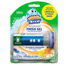 Photo 1 of Scrubbing Bubbles Fresh Gel Toilet Cleaning Stamp, Citrus, Dispenser 6pk set of 2 12 total