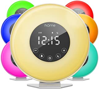 Photo 1 of Sunrise LED Digital Alarm Clock with 6 Color Switch and FM Radio for Bedrooms, Sound Function, Sun Simulation and Touch Control Set of 2