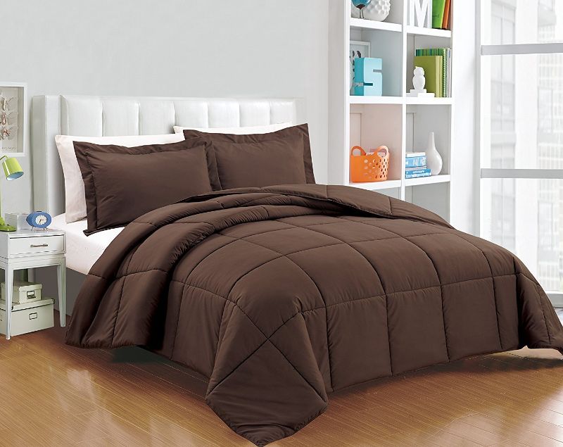 Photo 1 of Chezmoi Collection 3-Piece All-Season Down Alternative Comforter Set QUEEN 