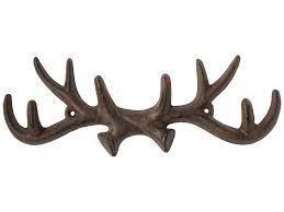 Photo 1 of Comfify Vintage Cast Iron Deer Antlers Wall Hooks by Antique Finish Metal Clothes Hanger Rack W/Hooks