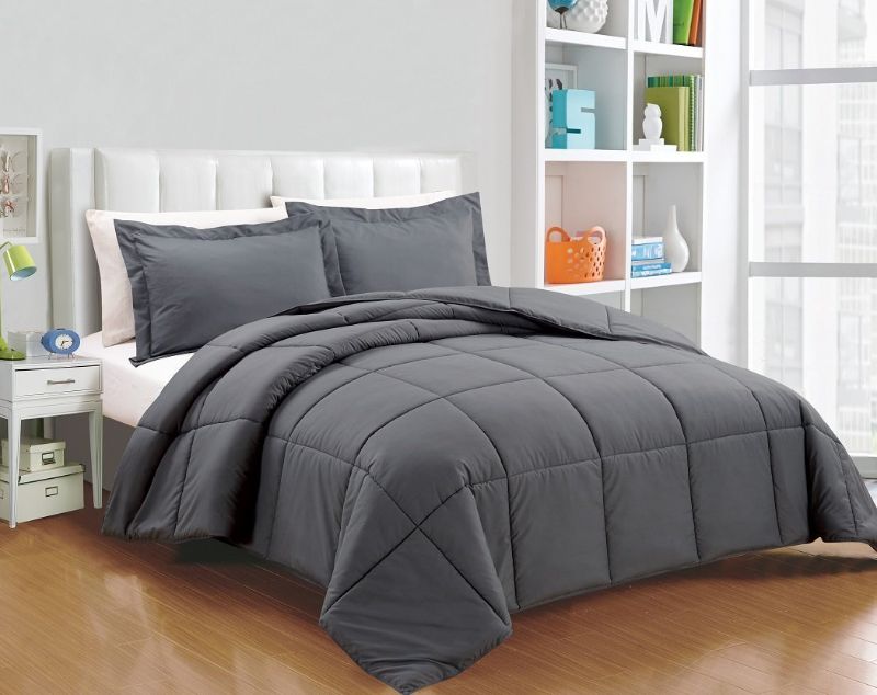 Photo 1 of Chezmoi Collection 3-Piece All-Season Down Alternative Comforter Set Queen