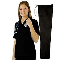 Photo 1 of Two Piece Scrub Set (Black, Large)