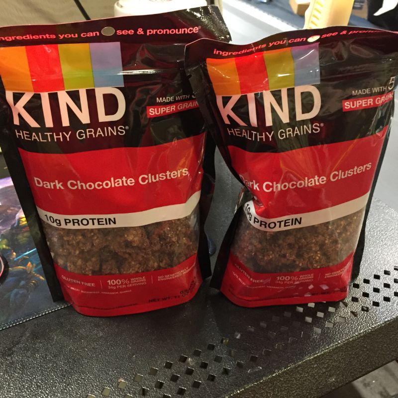 Photo 2 of 2x KIND Healthy Grains Clusters, Dark Chocolate Granola, 10g Protein, Gluten Free, Non GMO, 11 Ounce (Pack of 1)
Best By: May 14, 2022