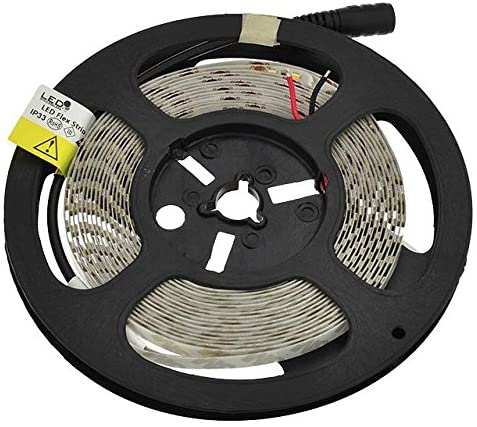 Photo 1 of LEDwholesalers 12-Volt UL 16.4-Feet Flexible LED Strip with 600xSMD2835 32-Watt, White, 20116WH
