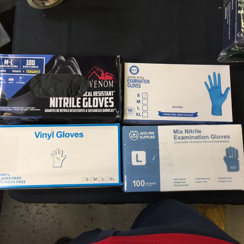 Photo 1 of 4 Pack Disposable Gloves Sizes S-L