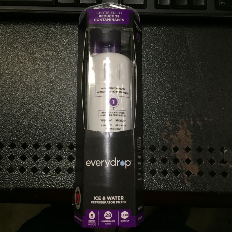 Photo 2 of everydrop by Whirlpool Ice and Water Refrigerator Filter 1, EDR1RXD1, Single-Pack , Purple
