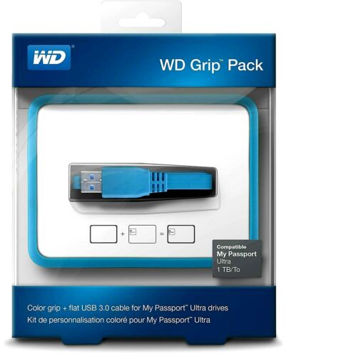 Photo 1 of WD Grip Pack for My Passport Ultra w USB 3.0 Cable Sky Blue New for 2 & 3 TB/To
