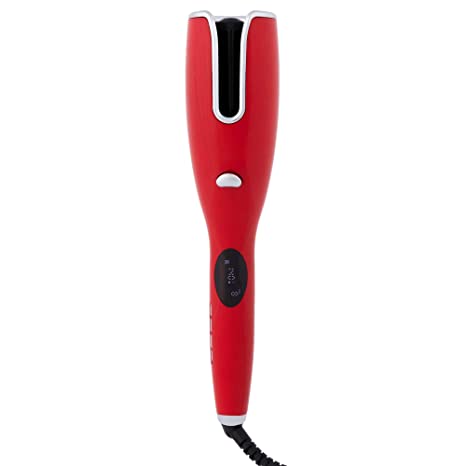 Photo 1 of 1 Inch Ceramic Rotating Curler Automatic Curling Iron Instant Heat up to 410°F Suitable for All Hair Types (Red)